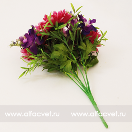 искусственные цветы герберы цвета фиолетовый с малиновым 22