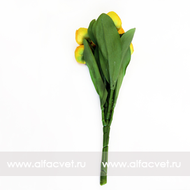 искусственные цветы букет тюльпанов цвета желтый 1