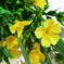 искусственные цветы букет фиалок с добавкой пластик цвета желтый 1