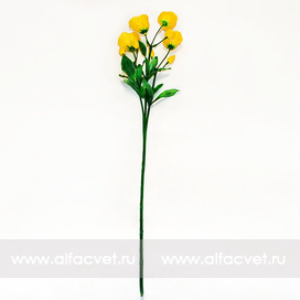 искусственные цветы купальница цвета желтый 1