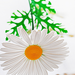 искусственные цветы ромашка штучн (пластмассовая) цвета белый 6