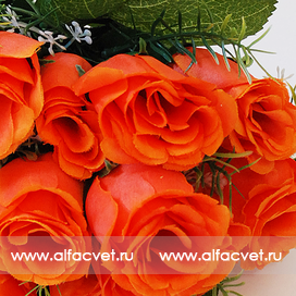 искусственные цветы розы цвета оранжевый 2