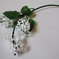 искусственные цветы ветка сирени (пластмассовая) цвета белый 6